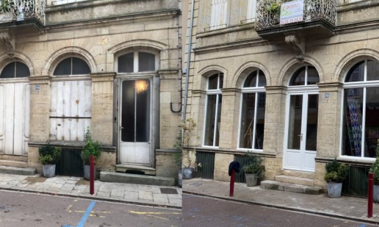 Domobaie - Fenêtre PVC - Porte d'entrée - Nevers - Cosne sur Loire - Porte d' entrée aluminium - Anthracite - Menuiserie - Aluminium - PVC - Charnière invisible