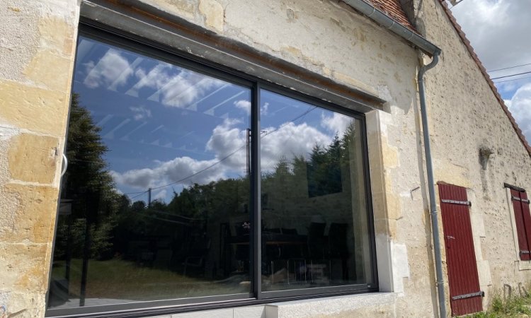 Domobaie - Nevers - Cosne sur Loire - Fenêtre aluminium - Poignée invisible - Design -  Installateur de fenêtre - Double vitrage isolant - Sur mesure - Pvc - Bois - Anthracite