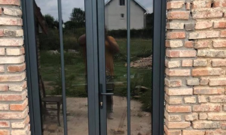 Pose de porte fenêtre - Nevers - DomoBaie - Cosne sur Loire - Aluminium -Style verrière atelier - Anthracite - Dépose totale - Nièvre
