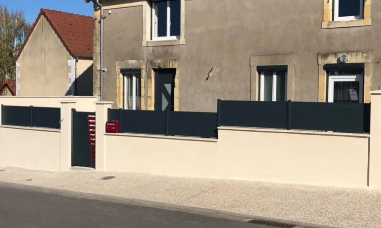 Pose de portails et de clôtures - Nevers - DomoBaie - Clôture aluminium - Anthracite - Portail aluminium - Nevers - Nièvre - Cosne sur loire